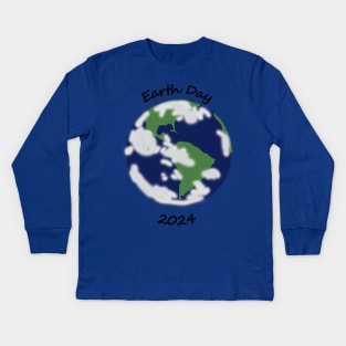 Planet Earth Day 2024 Kids Long Sleeve T-Shirt